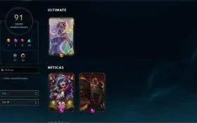 CONTA DE LOL SKIN MITICA DARIUS NOVA TEMIVEL, COM 91 SKINS..
