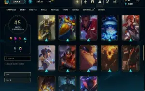 Unranked com 110 Champs e 45 Skins ( MID / SUP )