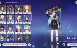 Conta de genshin impact com personagens t5