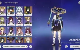 Conta de genshin impact com personagens t5
