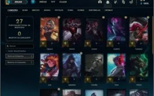 Conta ouro 4 com com 5 skins e 24 champs