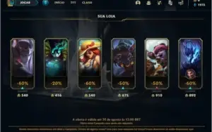 Conta ouro 4 com com 5 skins e 24 champs