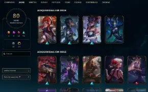 Conta de League of Legends e Valorant