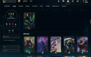 Platina 3 com TODOS os champs e 123 Skins ( MAIN SUP )