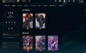 Platina 3 com TODOS os champs e 123 Skins ( MAIN SUP )