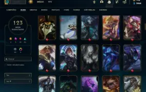 Platina 3 com TODOS os champs e 123 Skins ( MAIN SUP )