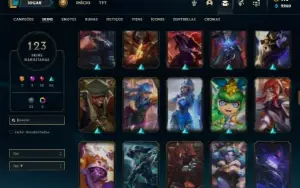 Platina 3 com TODOS os champs e 123 Skins ( MAIN SUP )