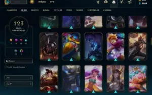 Platina 3 com TODOS os champs e 123 Skins ( MAIN SUP )