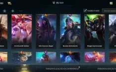 Conta lol wild rift com muitas skins