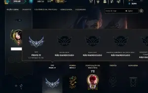 Unranked com 31 Champs e 12 Skins