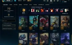 Unranked com 31 Champs e 12 Skins