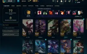 Unranked com 31 Champs e 12 Skins