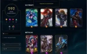 CONTA LOL  DIAMANTE 2 TFT + 292 SKINS -  MESTRE S8 S9 MMR D1