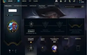 Conta prata 4 com 10 skins e 20 champs