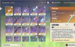Xiao , Keqing (c1) e Falcão