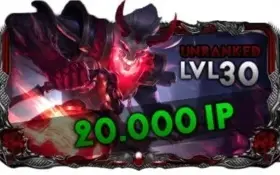 Conta League of Legends unranked, 20k de IP, borda honra 4.