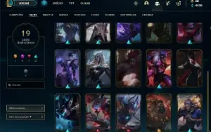 Conta prata 3 com 32 Champs e 19 Skins + 400 RP
