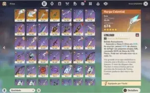 Conta com 10x5* + 4x5* armas, alloy e constelações 5*