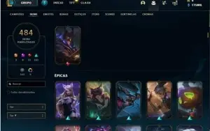 Conta mestre com muita skin
