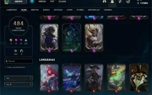 Conta mestre com muita skin