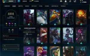 Conta mestre com muita skin
