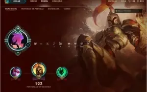 Conta LoL Borda Platina 69 Champions 28 skins