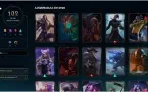 Conta lol diamante 2 102 skins faltando 16 champions