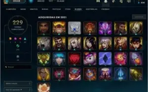 PLATINA 3 - 83 SKINS - 5 CAMPEÕES PARA TER TODOS