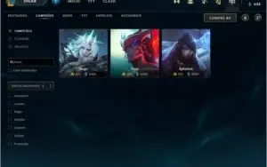 PLATINA 3 - 83 SKINS - 5 CAMPEÕES PARA TER TODOS