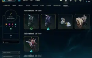 PLATINA 3 - 83 SKINS - 5 CAMPEÕES PARA TER TODOS