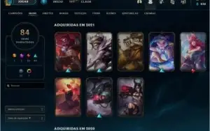 PLATINA 3 - 83 SKINS - 5 CAMPEÕES PARA TER TODOS