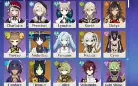 Conta genshin com muitos 5 estrelas e 5 armas