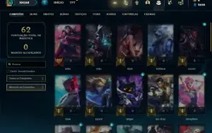 Conta Unranked com 42 Champs e 12 Skins