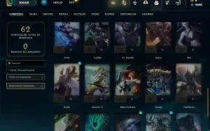 Conta Unranked com 42 Champs e 12 Skins