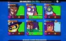 Conta 24 Brawlers com domínio e acessorio | emoje raro | 3.5
