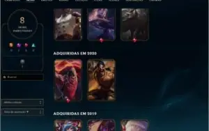 Conta de lol, champs skins e mais.