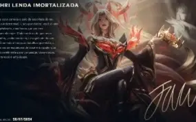 Conta com Ahri Lenda Imortalizada (assinada) conta lvl 500