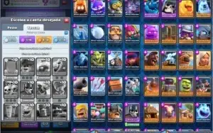 CLASH ROYALE NÍVEL 13 COM 72 CARTAS FULL 15 SKINS 70 EMOTES