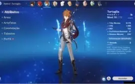 conta genshin impact AMERICA com 2 T5 AR42