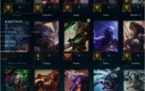 Conta de lol no platina