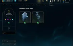 Unranked com 150 Champs e 57 Skins + 40 Espolios