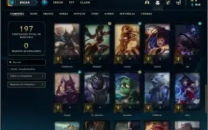 Conta ouro 4 com 17 skins e 45 champs