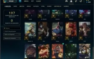 Conta ouro 4 com 17 skins e 45 champs