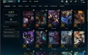 Conta ouro 4 com 17 skins e 45 champs