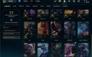 Conta diamante 4 com 25 Champs e 3 Skins + 2 Fragmentos