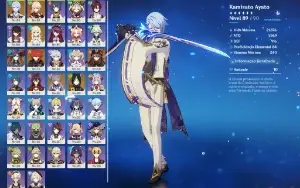 AR 55 - Ayato + BIS + Hu Tao + Kazuha + 4 Chars 5*