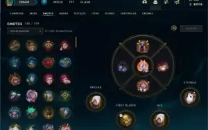 Conta de Lol com mais de 640 skins