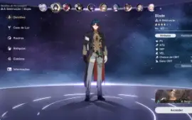 Conta Honkai Star Rail Blade/Kafka/Dan Heng/Seele/Bailu