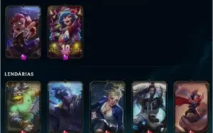 CONTA LOL 🌟 PLATINA 4 🌟 70 SKINS 🌟 141 CAMPEOES
