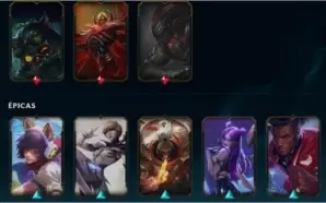 CONTA LOL 🌟 PLATINA 4 🌟 70 SKINS 🌟 141 CAMPEOES